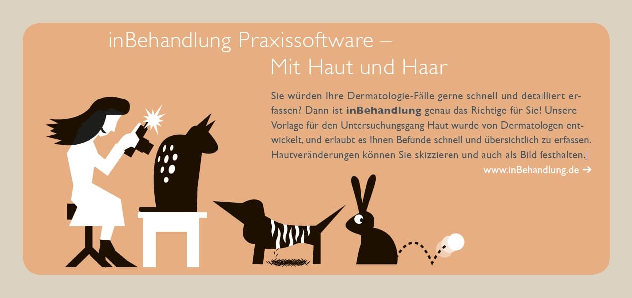 Dermatologie inBehandlung Tierarztsoftware